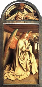  angel arte - El Retablo de Gante Profeta Zacarías Ángel de la Anunciación Renacimiento Jan van Eyck